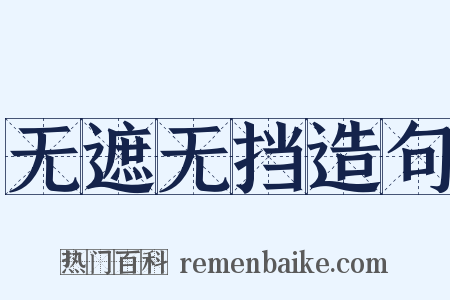 无遮无挡造句是什么意思的图片